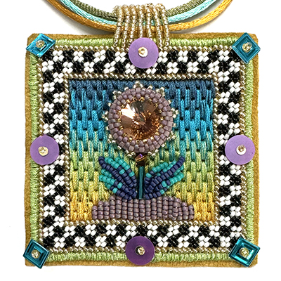 Beaded needlepoint necklace