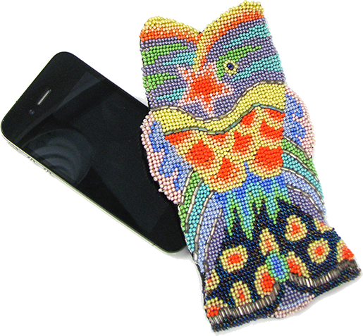 Beaded needlepoint case