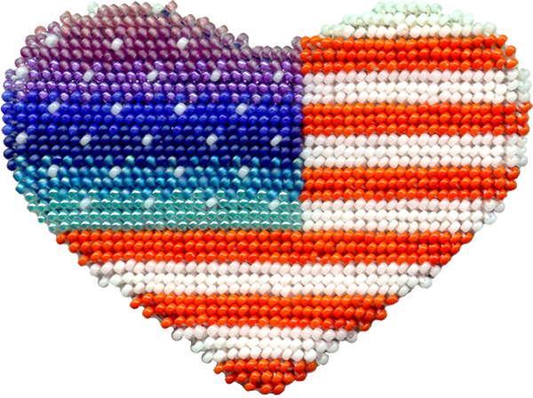 Needlepoint flag