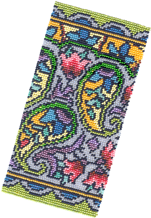 Paisley needlepoint case design