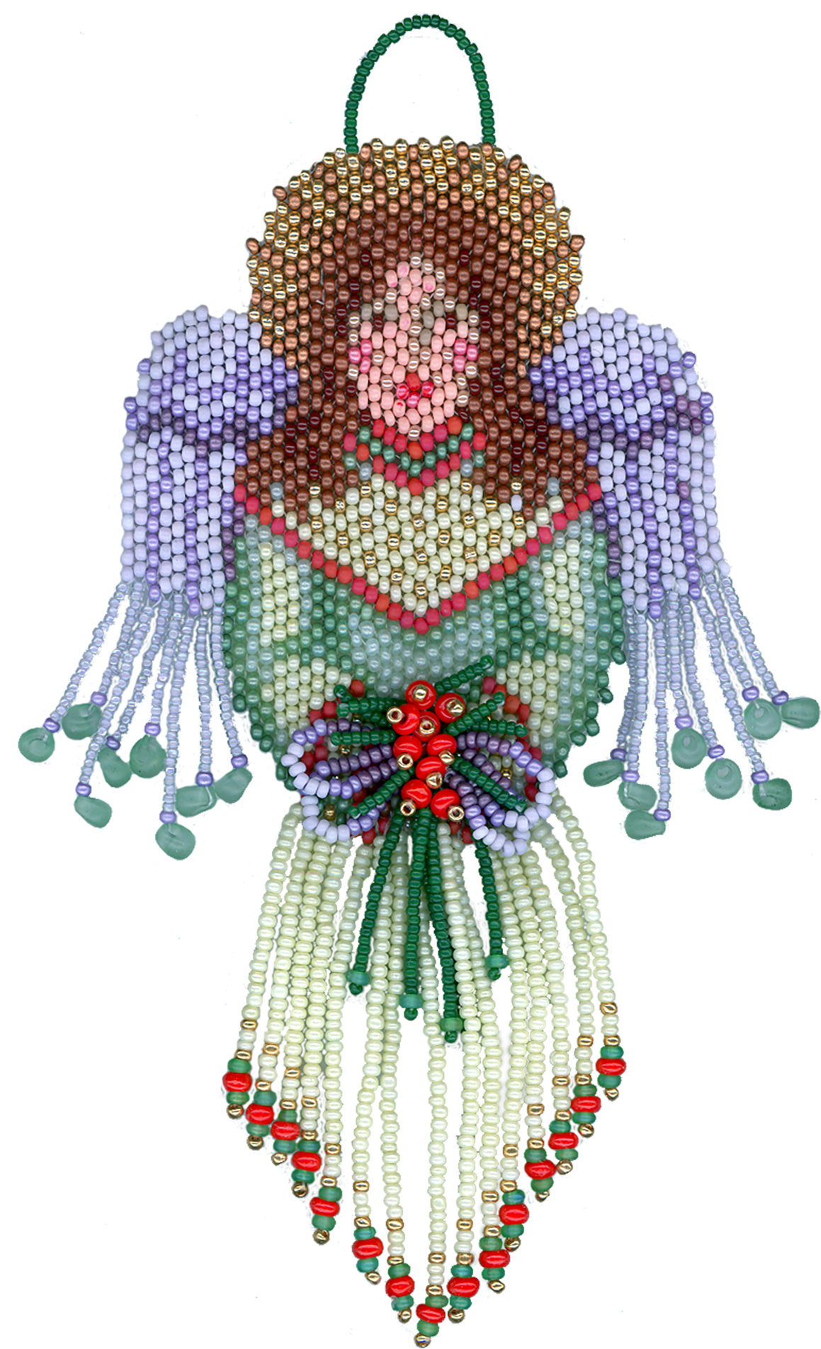 Angel beaded ornament