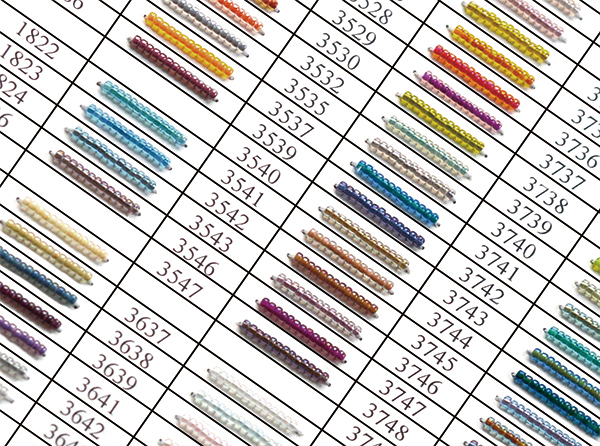 Bead color cards