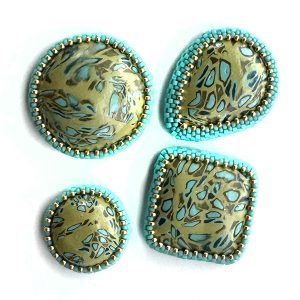 bezeled polymer clay cabochon