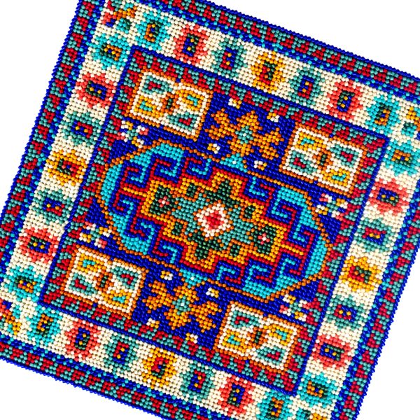 Caucasian Oriental Rug Bead Weaving Cross Stitch PDF Digital Download Pattern